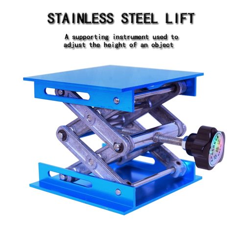 Stainless Steel Aluminum Lift Table Woodworking Engraving Metal Lab Lifting Stand Rack Lift Platform Small Manual Lifter ► Photo 1/6