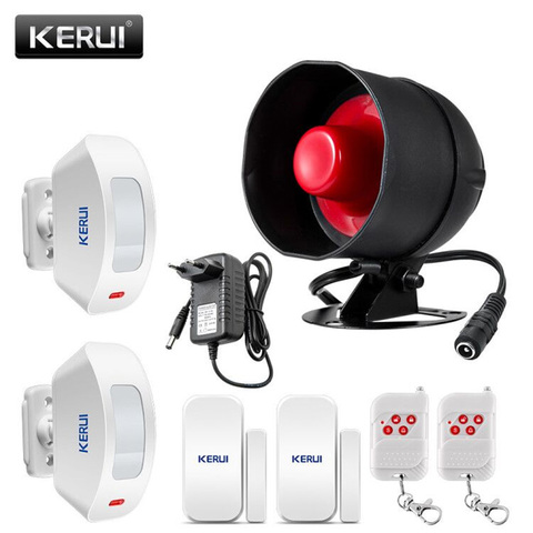 KEIRUI Cheap 100dB Wireless Local Speaker Home Alarm Burglar Security System Infrared Motion Detector Remote Control Siren Kit ► Photo 1/6