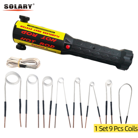 Solary Magnetic Induction Heater Kit 110V 220V Automotive 1000W Flameless Heat Induction Heater with 9 Coils 1KW Car Repair Tool ► Photo 1/6