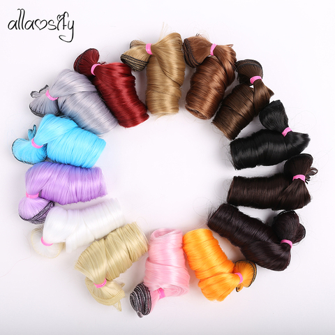 Allaosify 15*100cm 30*100cm Multicolor Gold Brown Black Silver High Temperature Fiber Hair BJD Wigs Hair For Dolls Free Shipping ► Photo 1/6