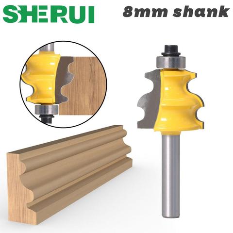 SHERUI 1pc 8mm Shank Line Router Bit Architectural Molding Woodworking Tenon Milling Cutter for Wood Machine Tool ► Photo 1/6