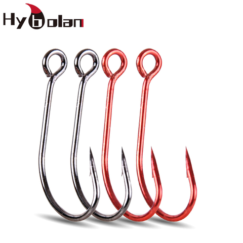 50pcs fishing Crank hook Barbed fishhook fishing tackle Big Eye Sharp High Carbon Steel fish hook single hooks Carp Accessories ► Photo 1/6