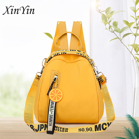 Women backpack casual letter multi-function multi pocket travel backpacks female school bag for teenage girl shoulder bags small ► Photo 1/6