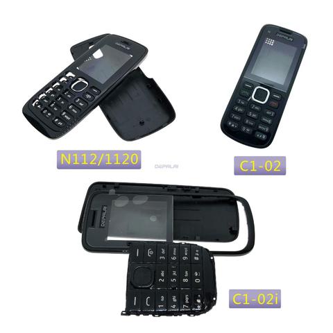 New High Quality Housing For Nokia  N112 1120 C1-02 C1-02i Mobile Phone Cover Case Keypad ► Photo 1/6