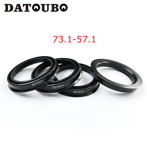 DATOUBO 4 pcs/lots,black plastic material car wheel 73.1 - 57.1mm, 73.1-56.1mm hub centric rings,car accessories. Retail price. ► Photo 1/6