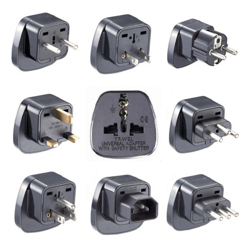 Universal CE America European Kr AU EU to US UK USA Plug Adapter South Africa India Adaptor Italy Switzerland Travel Converter ► Photo 1/6