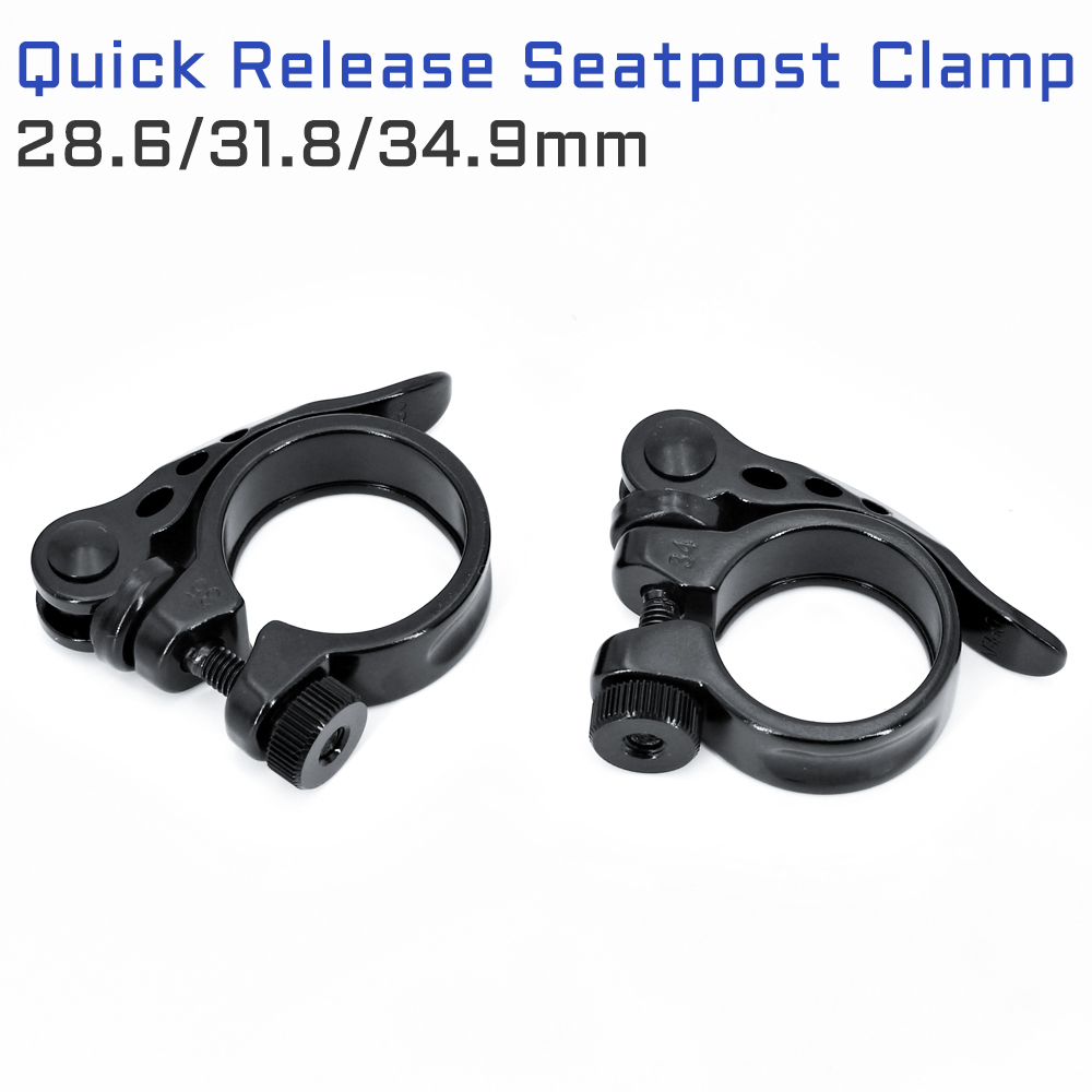Bicycle MTB Road Bike Seat Post Clamp Aluminium Alloy Quick Release 31.8/34.9mm 
