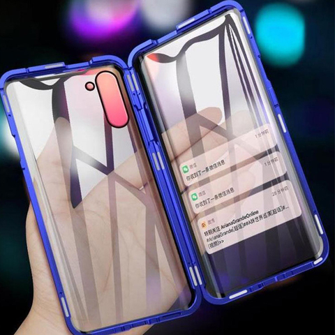 360 Full Magnetic Case For Samsung Galaxy Note 20 Ultra S20FE S10 5G S20 Plus A51 A71 A90 A50 A70 A80 Metal Bumper S9 Glass Case ► Photo 1/6