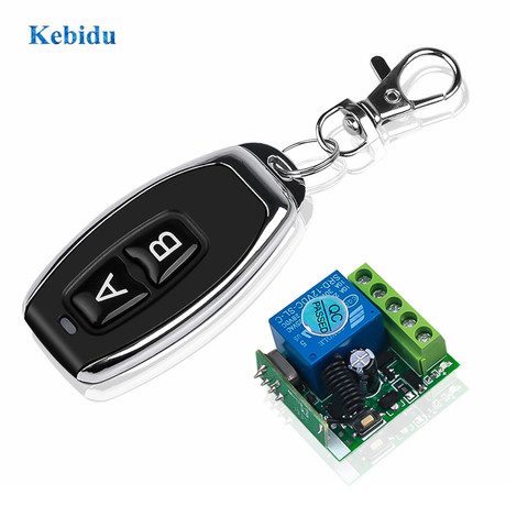 Kebidu 433 Mhz Remote Controls RF Transmitter With Universal Wireless Remote Control Switch DC 12V 1CH Relay Receiver Module ► Photo 1/6