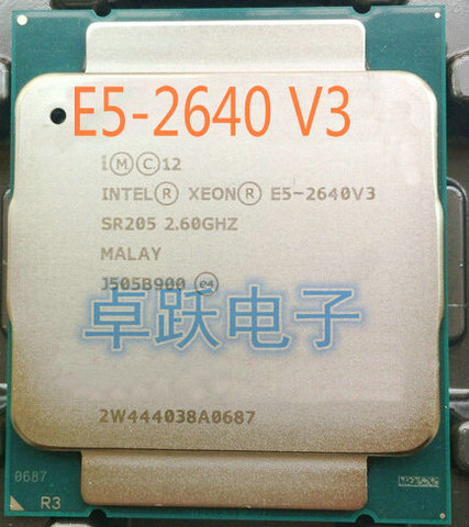 Intel Xeon CPU E5-2640V3 SR205 2,60 GHz 8 núcleos 20M LGA2011-3 E5-2640 V3 procesador E5 2640V3 envío gratis E5 2640 V3 ► Photo 1/1