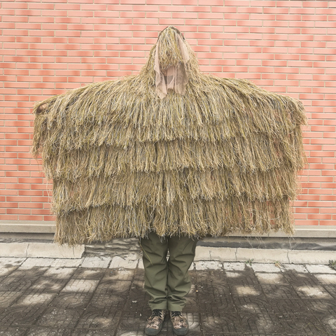 Photography  Withered Grass Clothes Hunting Cloak Ghillie Suit Ghillie Clothes  Camouflage Hunting Outdoor Jungle Hunting Poncho ► Photo 1/6