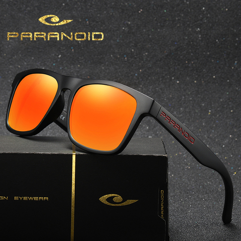 PARANOID Vintage Sunglasses Polarized Men's Sun Glasses For Men Driving Black Square Oculos Male 10 Colors Model 8816 ► Photo 1/6