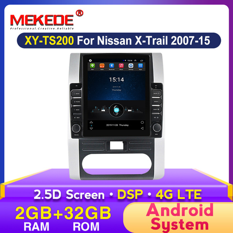 MEKEDE Tesla style 4G LTE car radio multimedia player for Nissan X-trail t31 2007 2008-2012 IPS+DSP WIFI fm video CARPLAY ► Photo 1/6