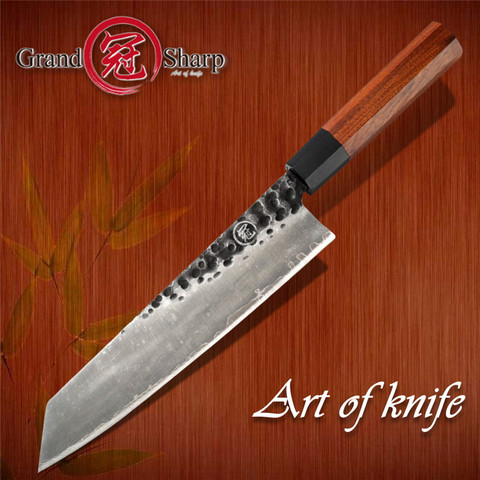 9 Inch Handmade Chef's Knife 3 Layers AUS-10 Japanese Steel Kiritsuke Kitchen Knife Slicing Fish Meat Cooking Tools GRANDSHARP ► Photo 1/6