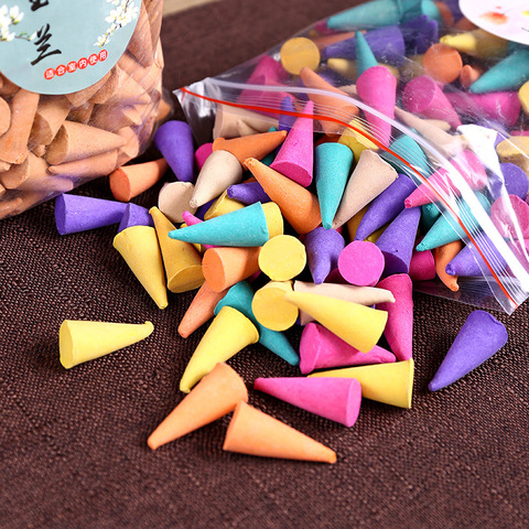 T 100/250/500 Pcs Wholesale Bulk Lavender Jasmine Indian Inense Cones Anti-Odour Lemon Sandalwood Peony Mint Scents Living Room ► Photo 1/6