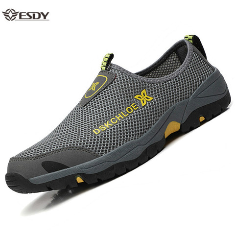 Summer Mesh Shoes Men Sneakers Plus Size Lightweight Breathable Walking Footwear 2022 New Slip-On Comfortable Casual Men's Shoes ► Photo 1/6