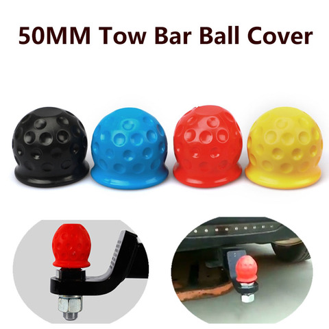 4 Colors Universal 50MM Tow Bar Ball Cover Cap Trailer Ball Cover Tow Bar Cap Hitch Trailer Towball Protect Car Accessories ► Photo 1/6