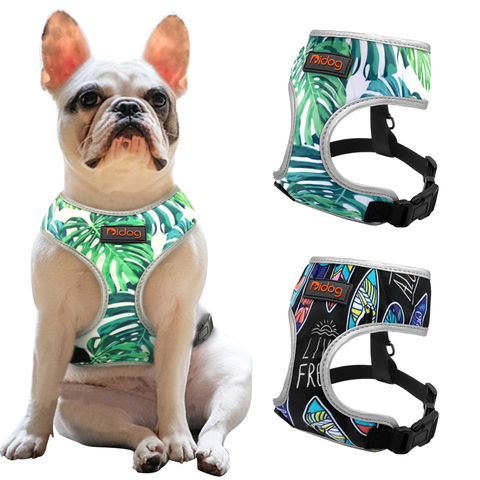 Breathable French Bulldog Harness Printed Reflective Dogs Harness Puppy Small Medium Dogs Cats Vest For Pug Walking Training ► Photo 1/6