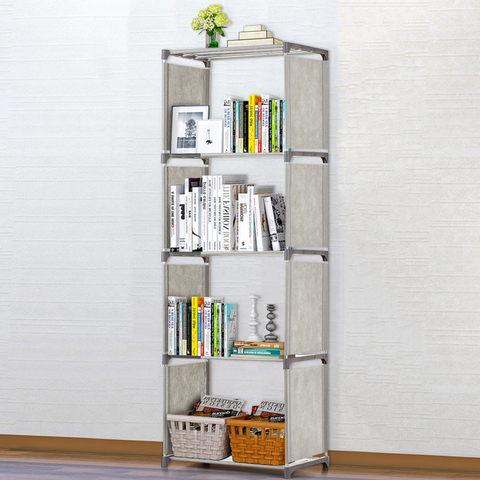 3/4 Layers Home Organizer Shelf Bookcase for Book Cloth Storage Bin Shelving Unit Organizer Cabinet Fabric Children Bookshelf ► Photo 1/6