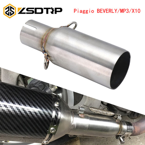 ZSDTRP For Piaggio MP3 300 Lt 2008-2016 MP3 250 Lt 2008-2013 MP3 300 250 Slip-On Motorcycle Exhaust Muffler Middle Link Pipe ► Photo 1/6