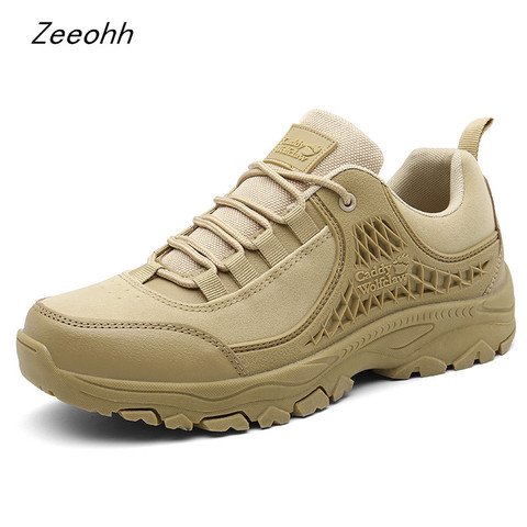 Military Tactical Boots For Men Outdoors Round Toe Sneakers Mens Casual Climbing Hiking Shoes Non-slip Wearable Men's Boots ► Photo 1/6