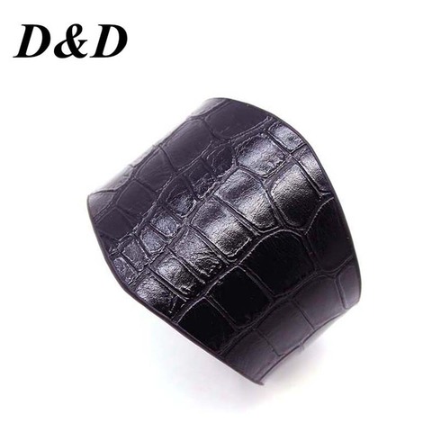 D&D Crack black Leather Bracelets For Women Fashion Vintage Bangles Bracelet Punk Style Soft Leather Jewellery Cool Wholesale ► Photo 1/6