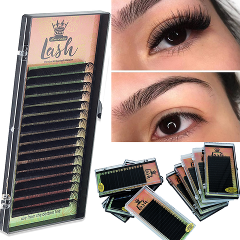 High Quality 16Rows 8-18mm Length Faux Mink Eyelashes Individual Eyelash Lashes Soft Eyelash Extension False Eyelash ► Photo 1/6