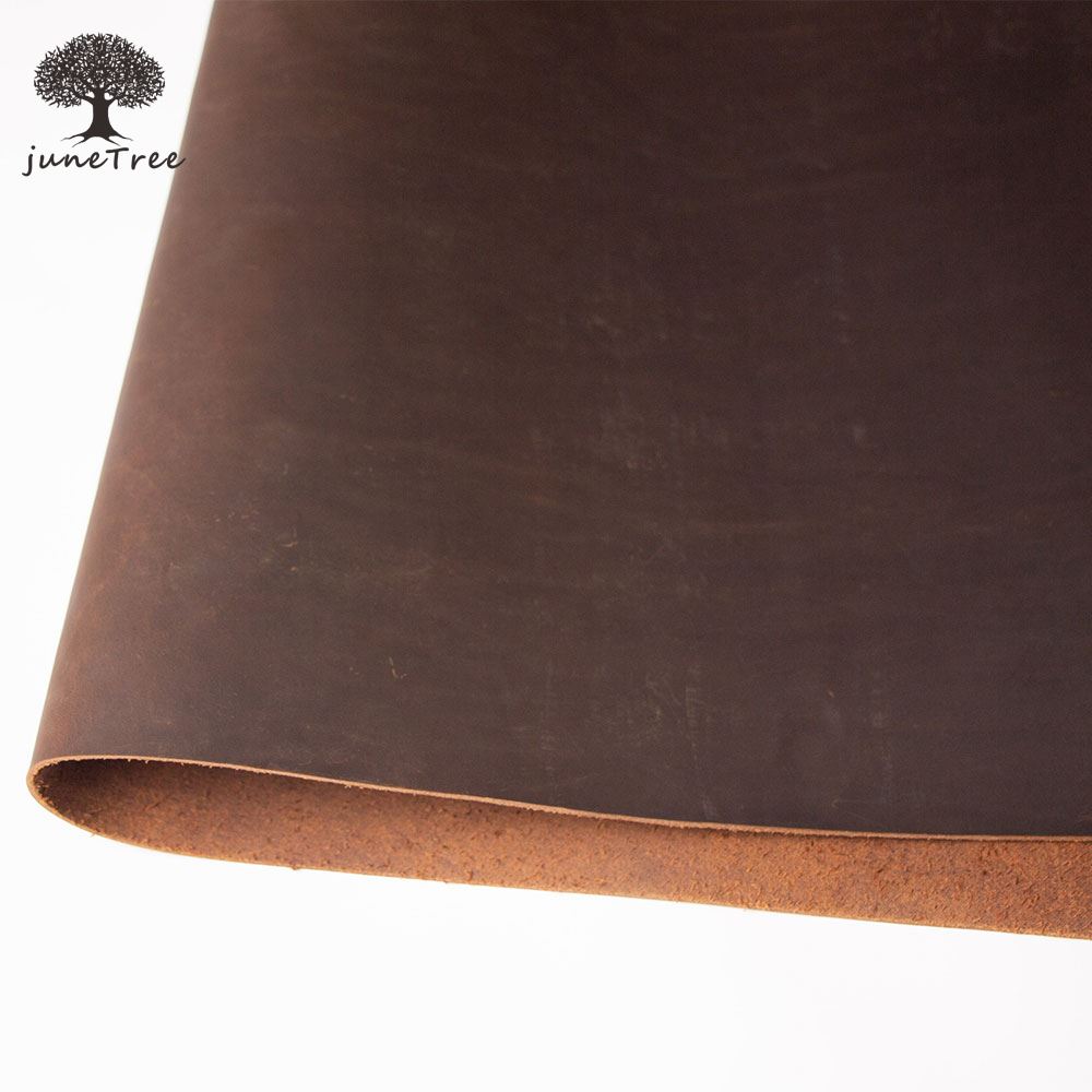 Cowhide First Layer of Leather hides cow skin thick genuine leather  2 mm dark brown Crazy Horse Leather piece Material DIY ► Photo 1/6