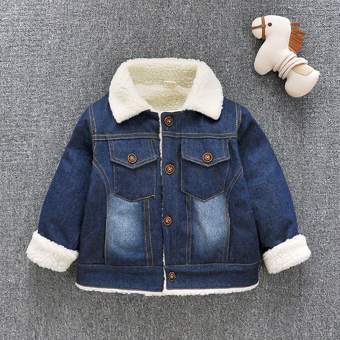 IENENS Winter Coat Kids Baby Boys Girls Jacket Clothes Clothing Infant Boy Girl Child Tops Wool Jackets Denim Coat ► Photo 1/5