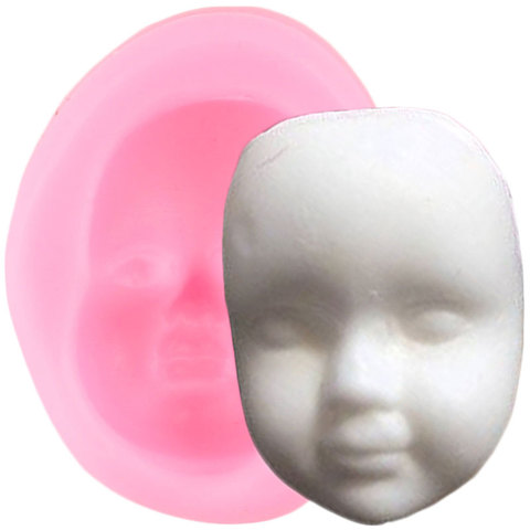 3D Baby Face Silicone Mold DIY Doll Face Fondant Cake Decorating Tools Candy Polymer Clay Resin Mould Chocolate Gumpaste Moulds ► Photo 1/6