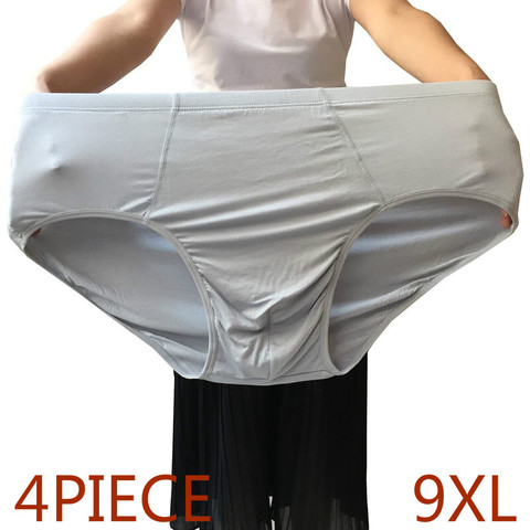 Spring summer men's briefs shorts cotton plus size male trigonometric panties extra large size men's loose fat panties 9XL A33 ► Photo 1/5