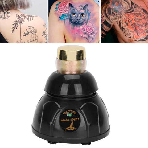 Tattoo Pigment Ink Electric Shaker Stirrer Nail Polish UV Gel Vortexer Mixer Nail Polish Gel Shaking Mixer Tattoo Supply Black ► Photo 1/6