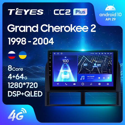 TEYES CC2L CC2 Plus For Jeep Grand Cherokee II WJ 1998 - 2004 Car Radio Multimedia Video Player Navigation GPS Android No 2din 2 din dvd ► Photo 1/6