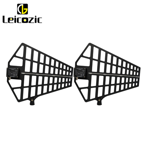 Leicozic  2pieces Active Directional UHF Power Antenna with Gain Switch(500-950 MHz) UA870 UA874 WS for uhf wireless microphone ► Photo 1/6