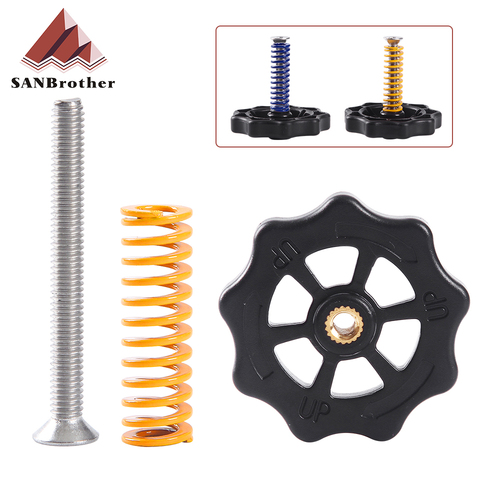 Hot Bed Spring Leveling Kit Adjustment Nut+Springs+M3*40 Screw Heatbed Kit For 3D Printer Ultimaker 2 ► Photo 1/4