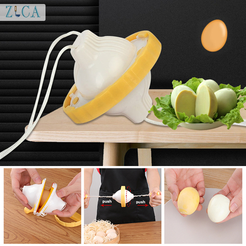 ZLCA Throw Egg Scrambler Golden Egg Shaker Mixer Scramble Eggs Whisk Inside The Shell Manual Kitchen Cooking Tools with Rope ► Photo 1/6