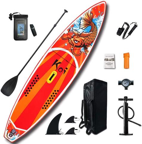 Inflatable Stand Up Paddle Board Sup-Board Surfboard Kayak Surf set 11’*33‘’*6‘’ with Backpack,leash,pump,waterproof bag,fins ► Photo 1/6