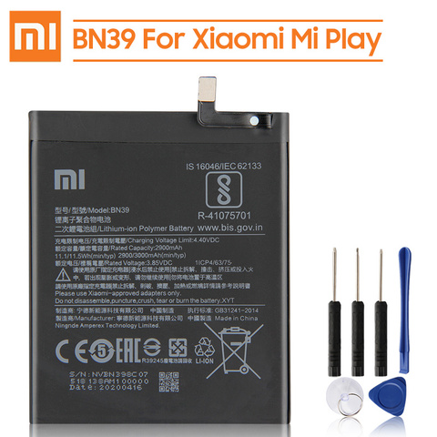 Xiao Mi Original Replacement Battery BN39 For Xiaomi Mi Play Authentic Phone Battery 3000mAh ► Photo 1/6