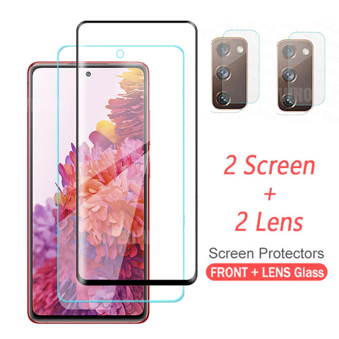 Safety Glass On For Samsung Galaxy S20 FE Protective Glass S 20 FE Camera Protector For Samsung S20FE Tempered Screen Film ► Photo 1/6