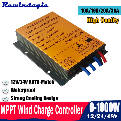 100-720W Wind Controller 12V 24V 48V Water Proof MPPT Rectifier Brake Charging Rectifier Bridge Sliver Wind Turbine Generator ► Photo 1/6