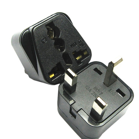 Universal Grounded Type G for GB UK HK AC Power Plug Travel Trip Adaptor Adapter UK, Ireland, Cyprus, Malta, Malaysia ► Photo 1/2