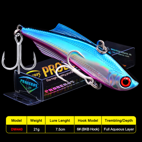 1PC VIB Fishing Lure 7.3cm-2.87/20.5g-0.72oz Fishing Tackle Lures with 6#  BKB Hook 6 Colors Wobbler Baits - Price history & Review, AliExpress  Seller - PRO BEROS FISHING TACKLE Store