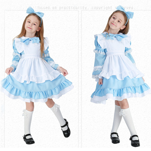 Alice Party Girls Wonderland Dress Carnival Stage Performance Prom Party Fancy Costume Princess Dresses Art Shooting Clothes ► Photo 1/6