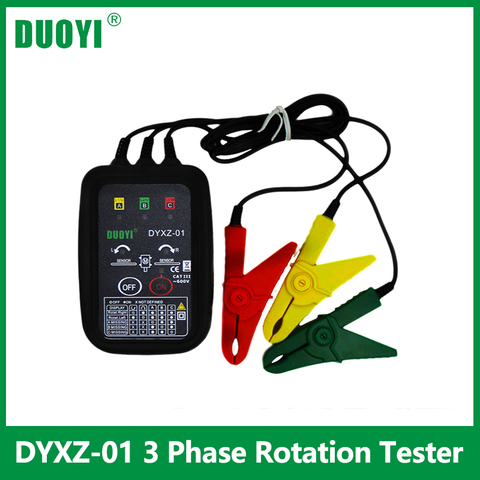 DYXZ-01 3 Phase Rotation Tester 70V~600V AC Non-Contact Phase Indicator Detectors Circuit LED Break Test Voltage Detector Meter ► Photo 1/6