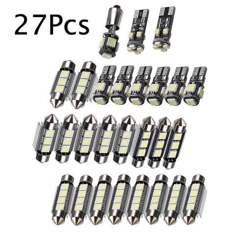 27PCS / Set High Quality Car Interior White LED Light Mini Bulbs Kit 6000K Auto Accessories For Mercedes Benz E Class W211 02-08 ► Photo 1/6