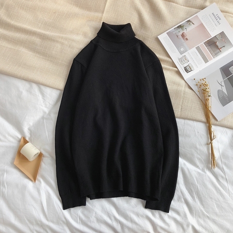 YASUGUOJI New 2022 Autumn and Winter Turtleneck Pullover Men Fashion Turtle Neck Mens Sweater Slim Sweater Men Knitted Sweater ► Photo 1/6