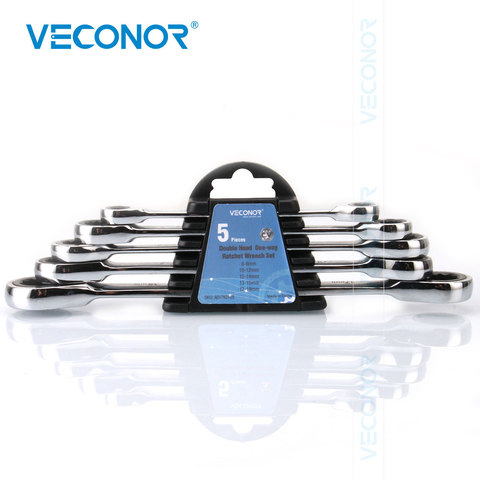 6x8-17x19mm 5Pcs Ratchet Wrench Set of Keys Multitools Spanners 72T Ratcheting A Set of Keys 72T Mirror Finish with Plastic Rack ► Photo 1/6