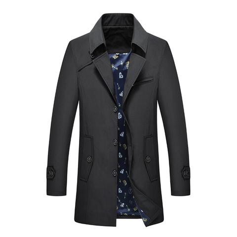Trench Coat Mens Jacket Plus size 7XL,8XL,9XL Autumn Long Coat Mens OverCoat Slim fit Brand Clothing Windbreaker Male Business ► Photo 1/6