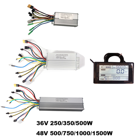 Ebike dual mode controller 36V 250/350/500W 48V 500/750/1000/1500W electric bike controller and SW900 LCD display ► Photo 1/5