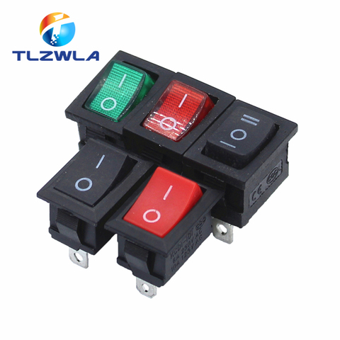 1pcs KCD1 Rocker Switch Power Switch ON-OFF 2 Position ON-OFF-ON 3 Position 3Pin 6Pins 6A 250VAC/ 10A 125VAC ► Photo 1/6